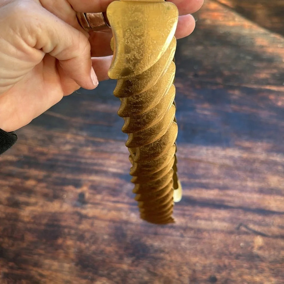 Gold vintage stretchy metal belt 70’s vintage great condition fish like scales main image 7